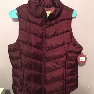 Burgundy vest